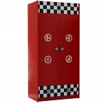 Set Formula 1 Car -7 piese (pat, lenjerie, noptiera, biblioteca, banca, birou, dulap)